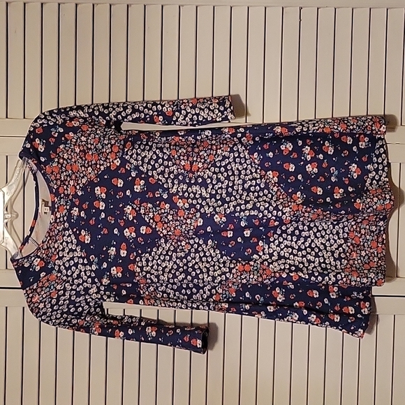 Mudd Other - MUDD Girls blue Floral mixed patchwork print boho tunic sz 12